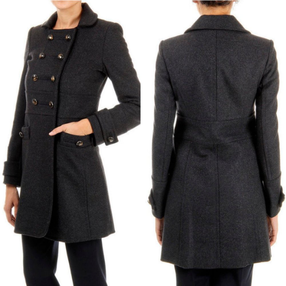 Marc by Marc Jacobs Double Breasted Wool Blend Coat Gray - Picture 1 of 16